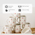 Cream Cherry Ceramic Bowl Set of 2 & Coffee Mug Set of 6